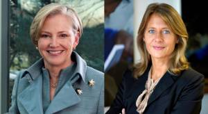 Ellen Kullman, CEO of DuPont, and Jasmine Whitbread, CEO of Save the Children
