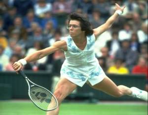 Billie Jean King at Wimbledon in 1982 (Credit: Getty)