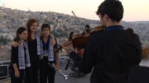Musicians from the Palestinian Youth Orchestra at the Amman Citadel Festival, Jordan