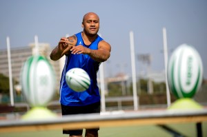 Host of this month’s ‘Rugby Sevens Worldwide’, Jonah Lomu (credit Getty)