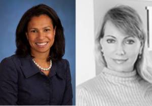 Goldman Sachs’ Global Head of Human Capital Management Edith Cooper (left) and the Head of Louis Dreyfus Holding, Margarita Louis-Dreyfus (right)