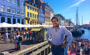 Dr. Sanjay Gupta in Copenhagen, Denmark (Credit: Danielle Dellorto)