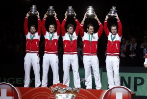 In December, ‘Open Court’ goes behind the scenes at the Davis Cup finals, where Roger Federer and Stan Wawrinka brought the Swiss team to a historic victory (Credit: Getty Images)