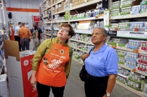 Carol Tomé, chief financial officer of Home Depot Inc., left, at a Home Depot store in Atlanta, Georgia, U.S: Credit: Bloomberg / Getty