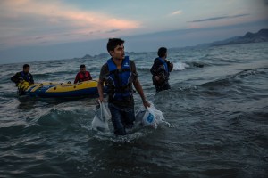 Migrants arriving on Greek island of Kos. Credit: Dan Kitwood / Getty